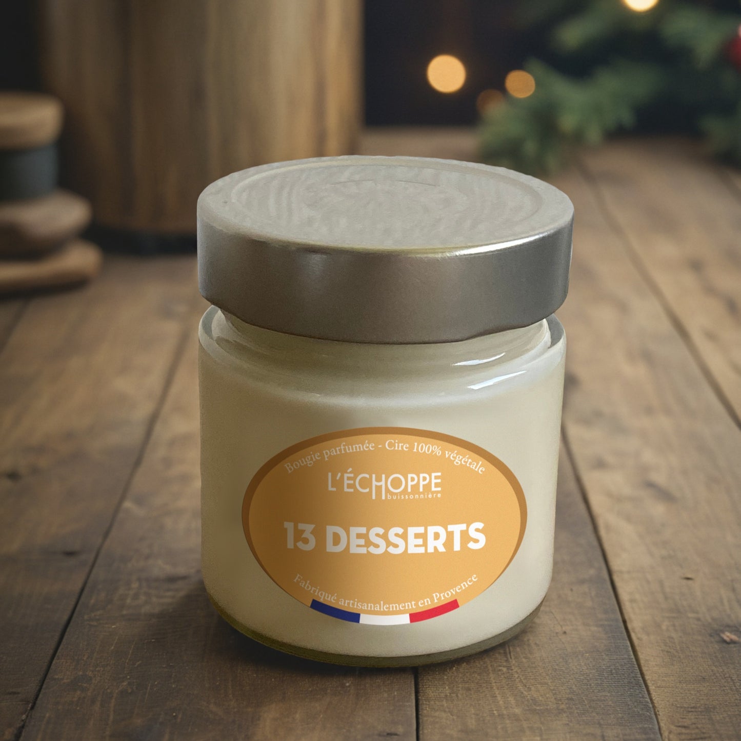 "13 Desserts" scented candle, round jar with metal lid, 180g
