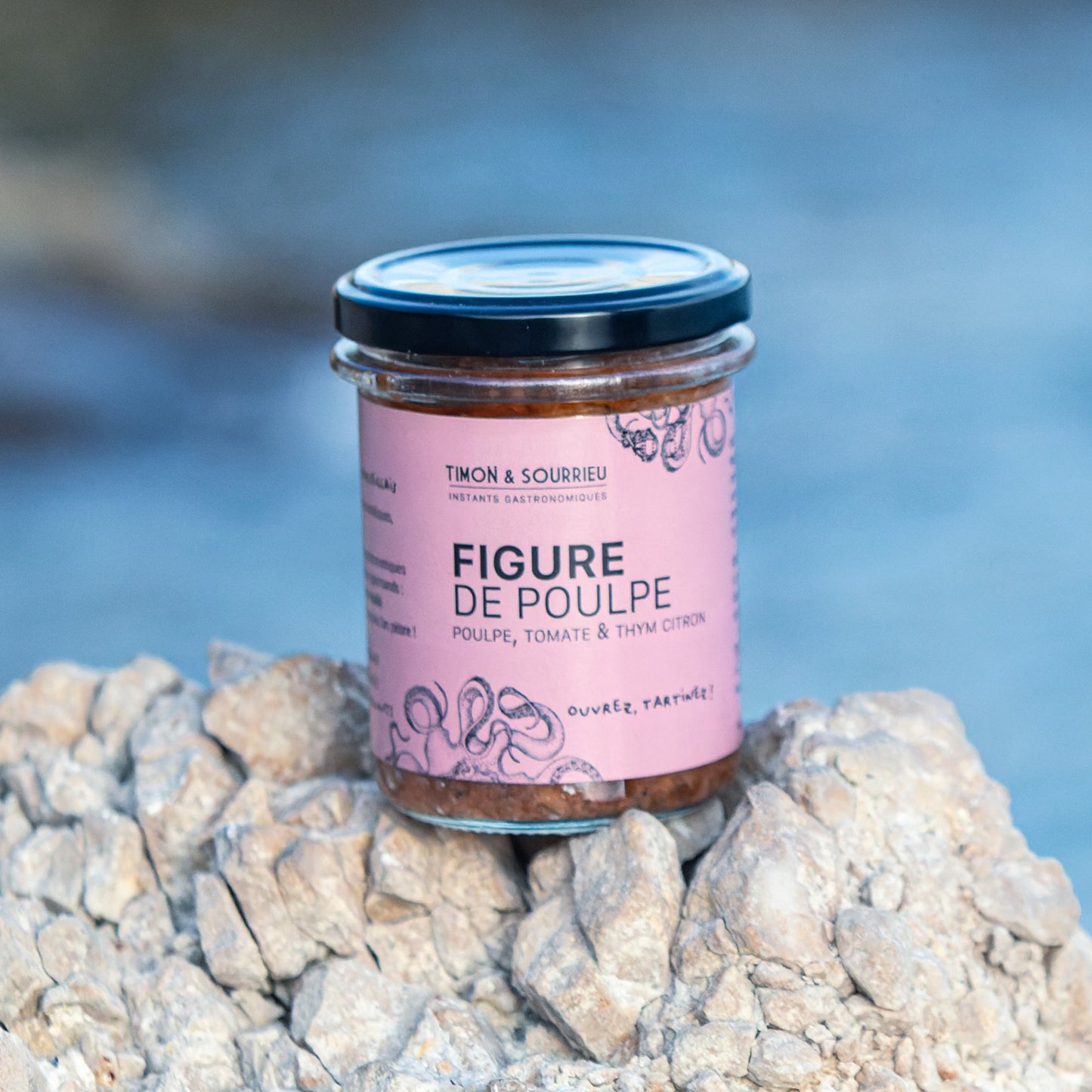 Tartinade poulpe, tomate et thym citron "Figure de Poulpe" 170g