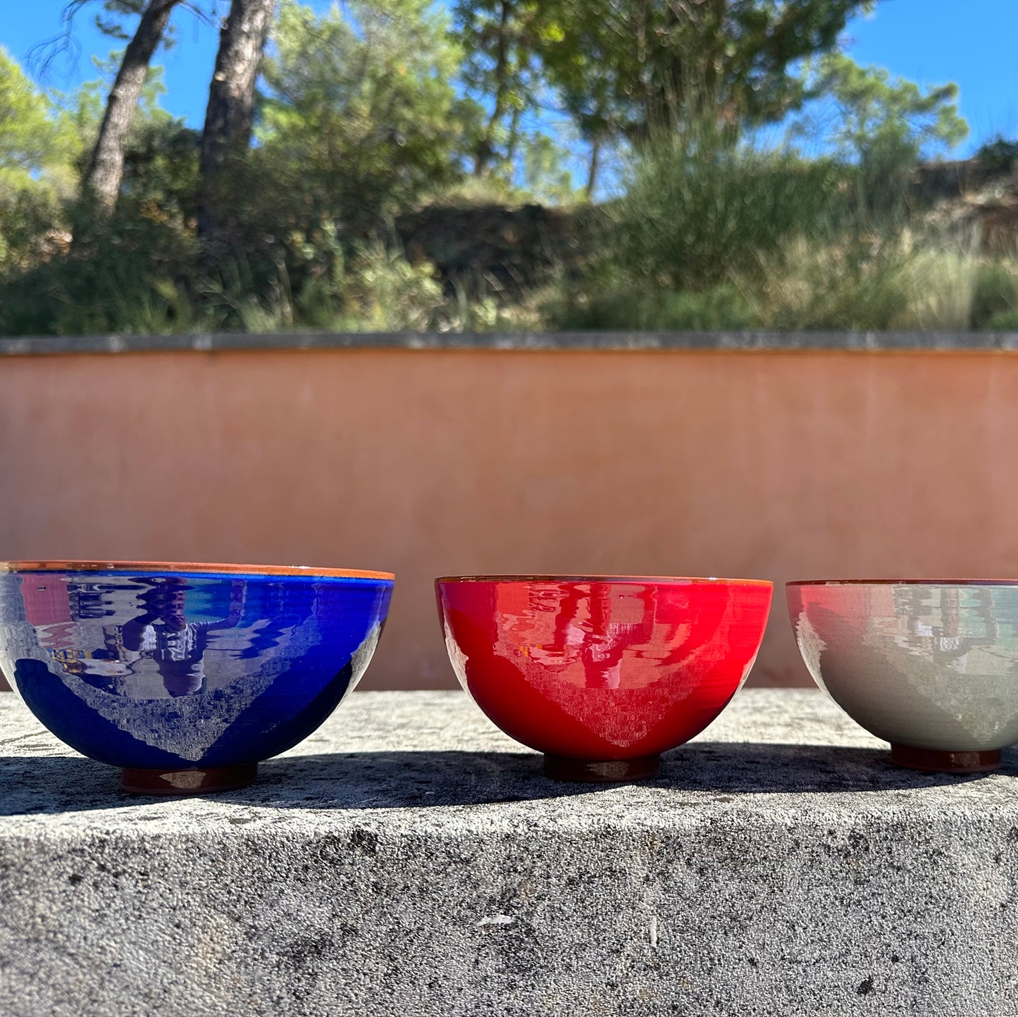 Le bol céramique bicolore Rouge/Orange H8cm