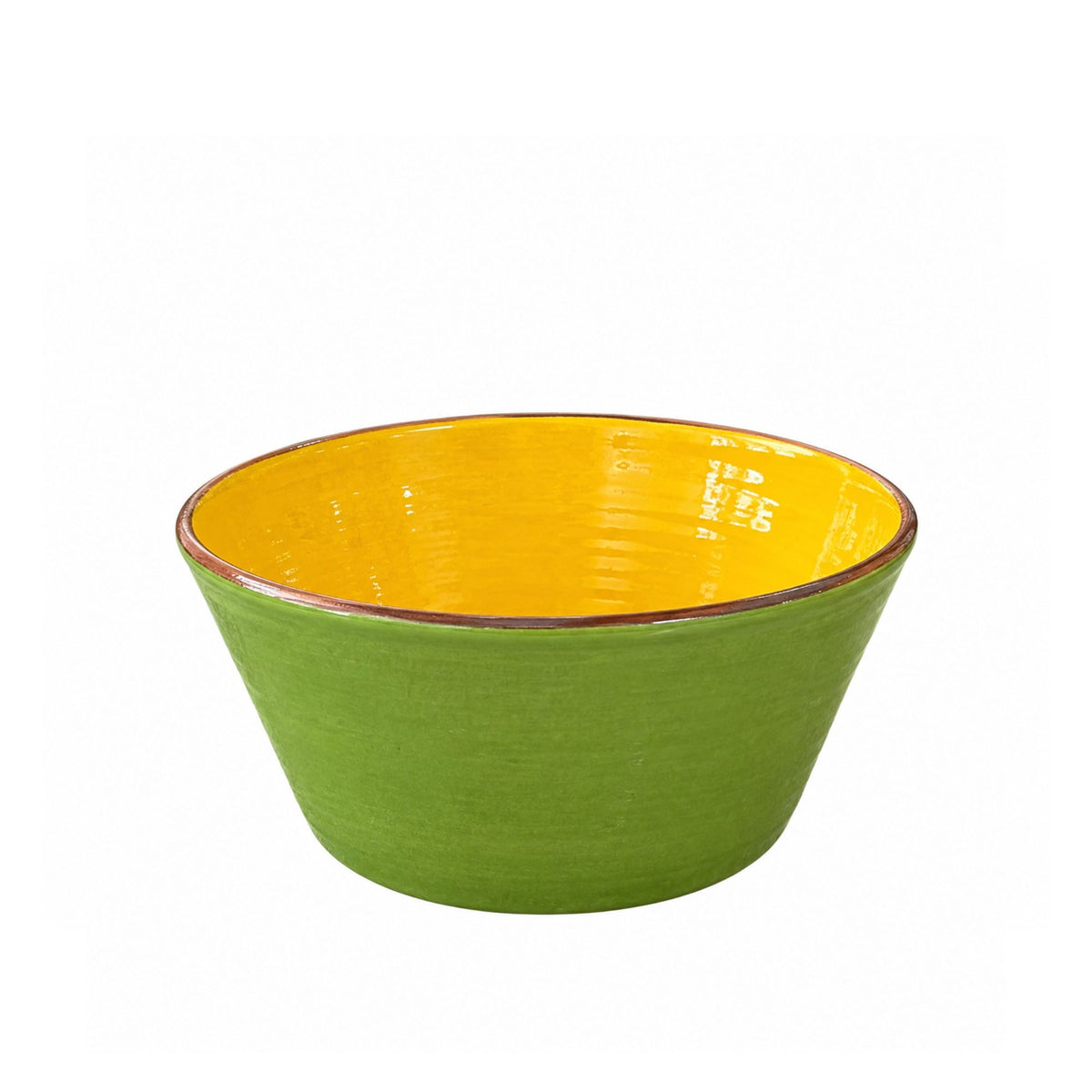 Petit saladier céramique bicolore Vert pomme/Jaune Ø21cm