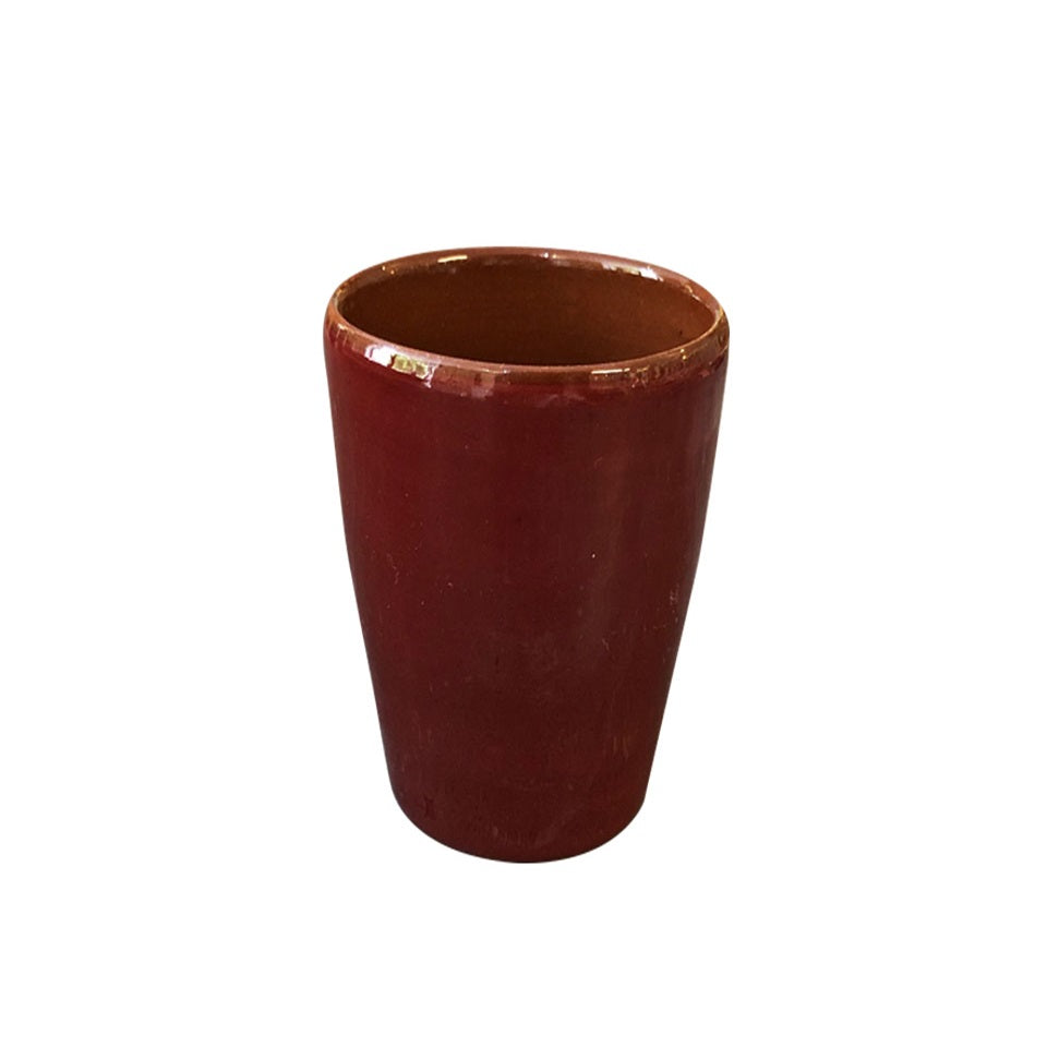 Tasse à double expresso Céramique Bicolore Sang de bœuf/Café