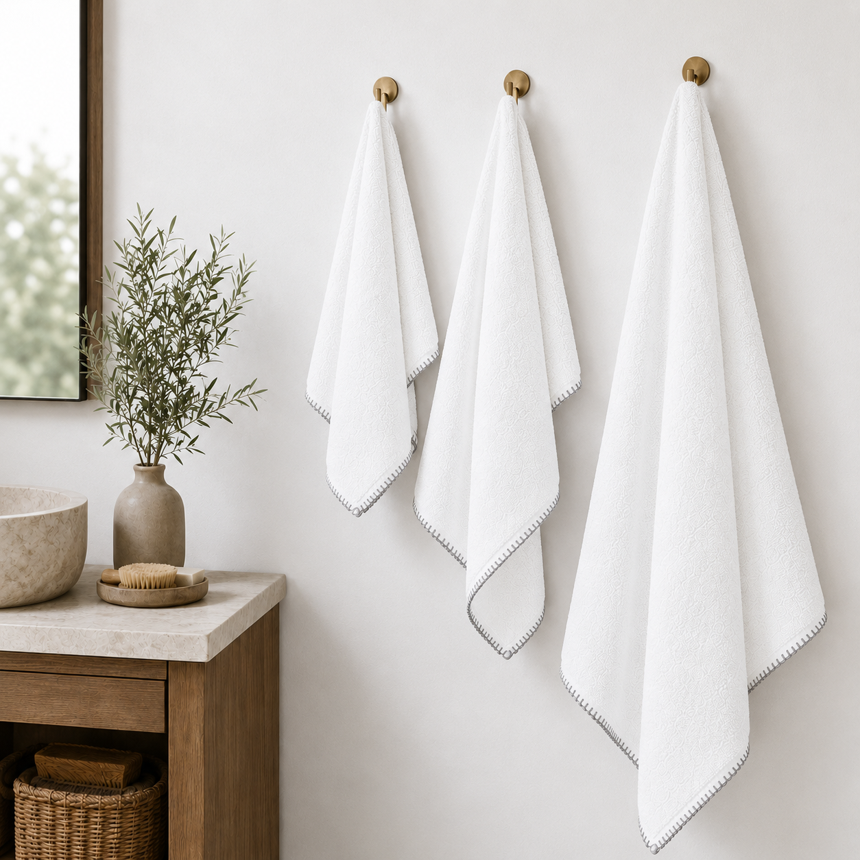 Serviette de toilette Blanche 50x100cm
