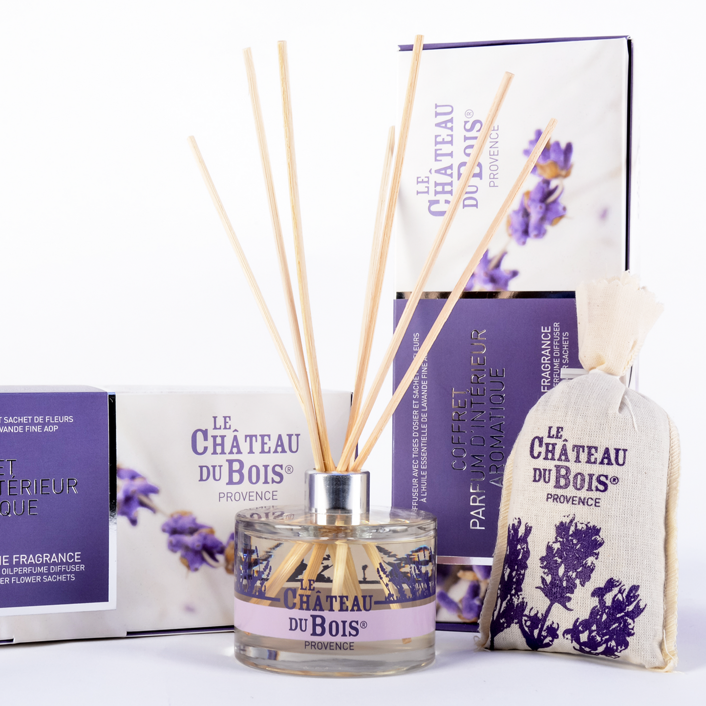 Coffret Parfum d'intérieur Aromatique huile essentielle de lavande AOP