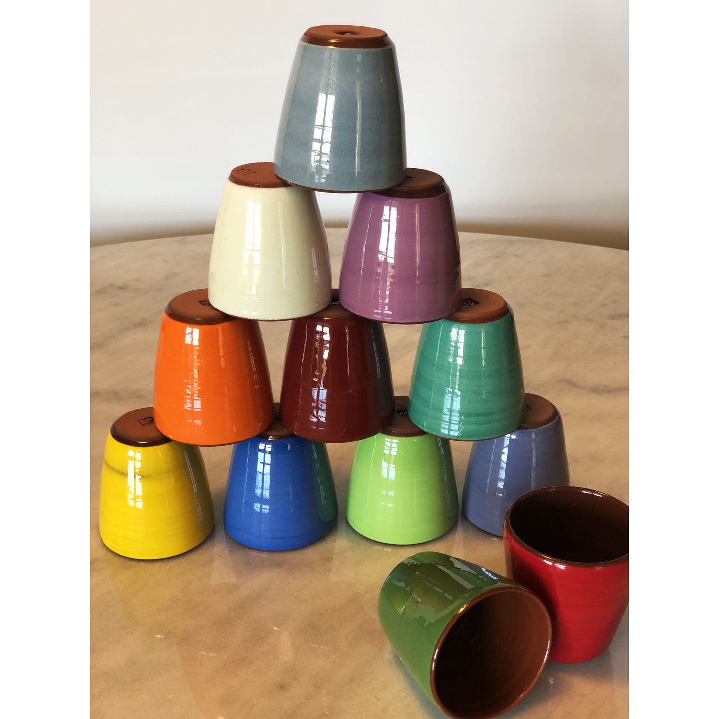 Tasse à expresso Céramique Bicolore Lavande clair/Café