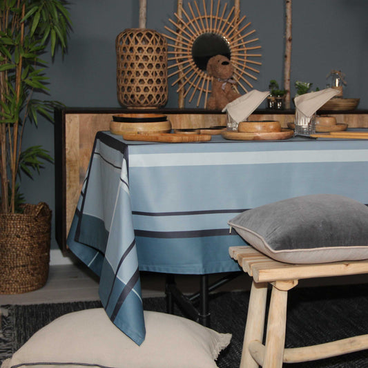 Nappe enduite Bleu Century 250 X 150cm