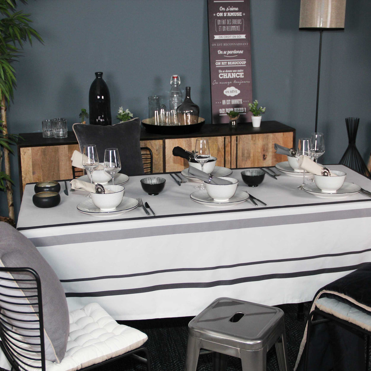 Nappe enduite Gris Century 300 X 150cm