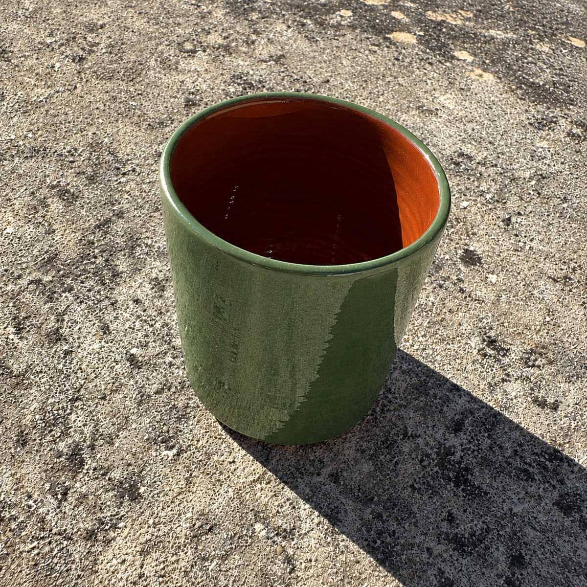 Mug Céramique Bicolore Vert mousse/Café H10cm