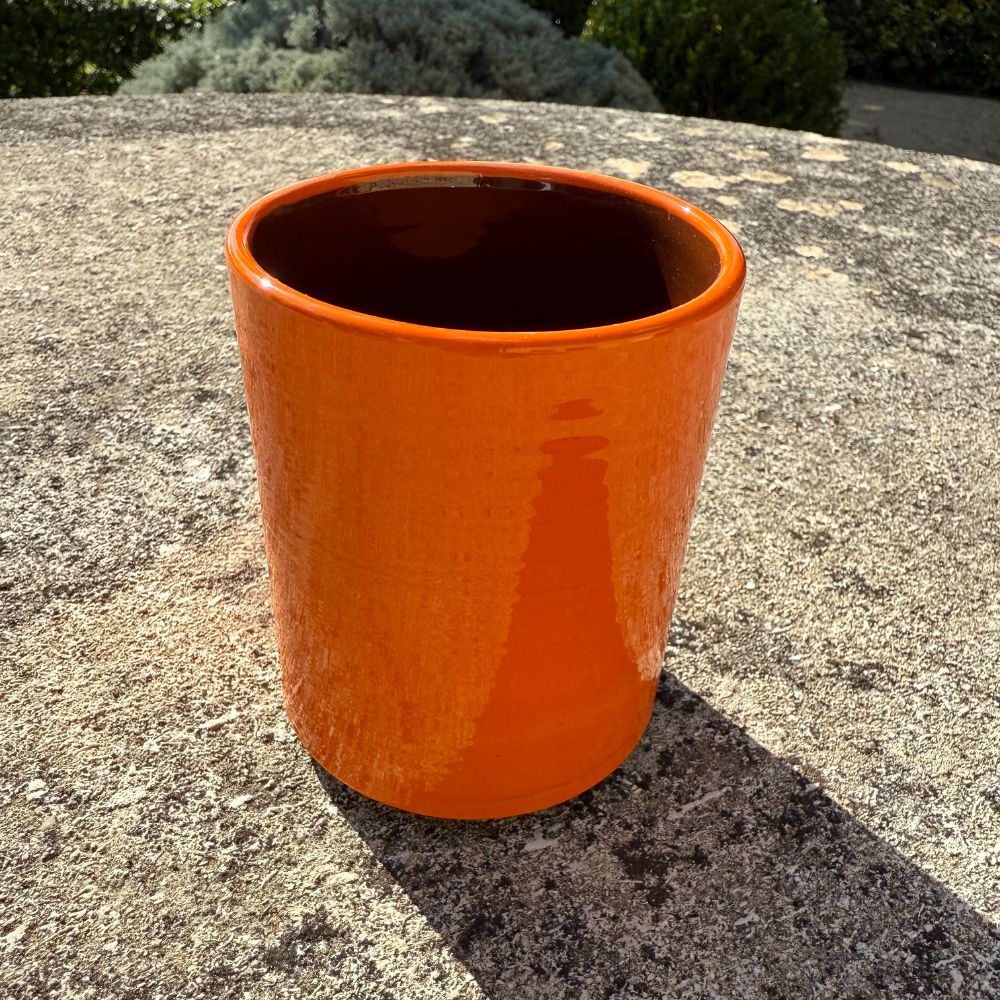 Mug Céramique Bicolore Orange/Café H10cm