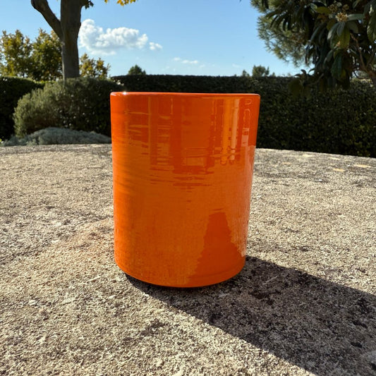 Mug Céramique Bicolore Orange/Café H10cm