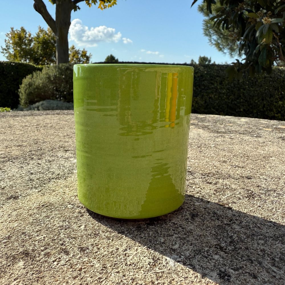 Mug Céramique Bicolore Vert pomme/Café H10cm