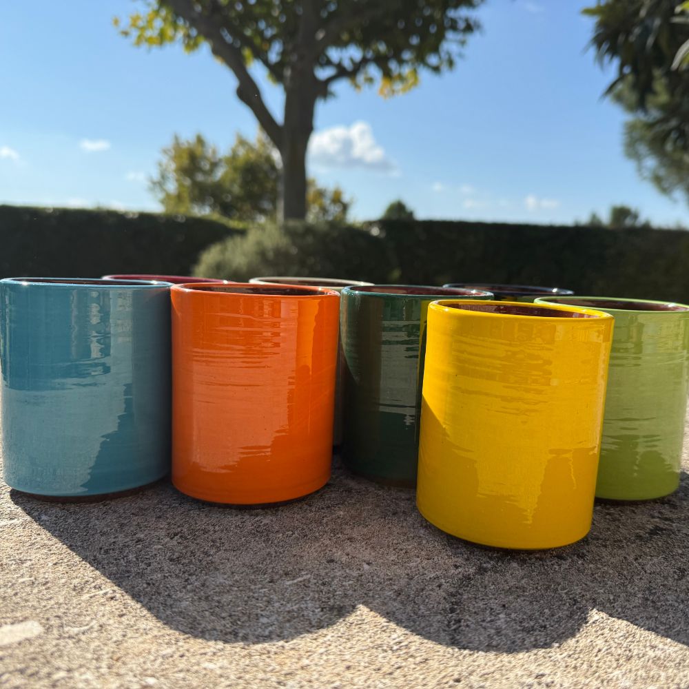 Mug Céramique Bicolore Vert pomme/Café H10cm