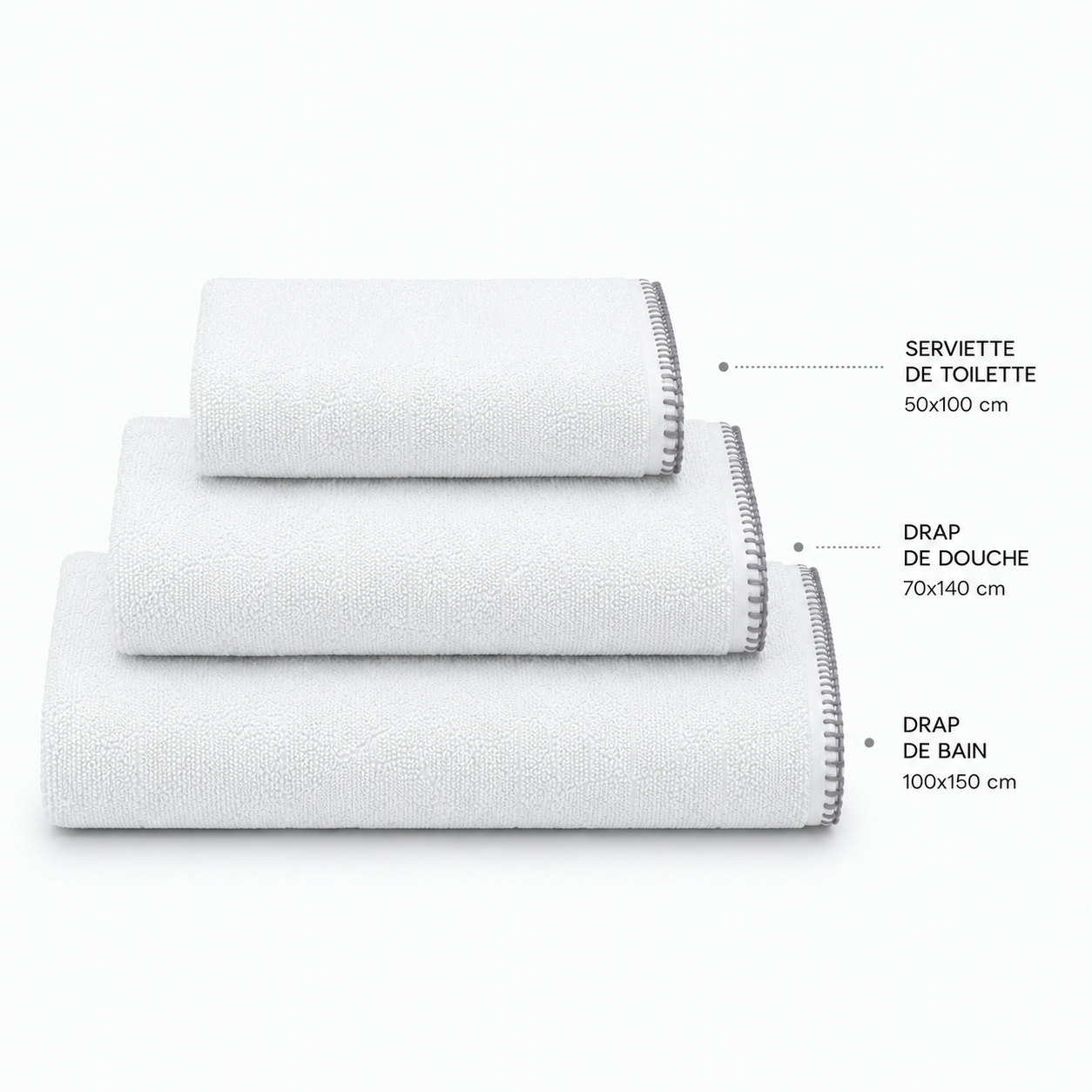 Serviette de toilette Blanche 50x100cm