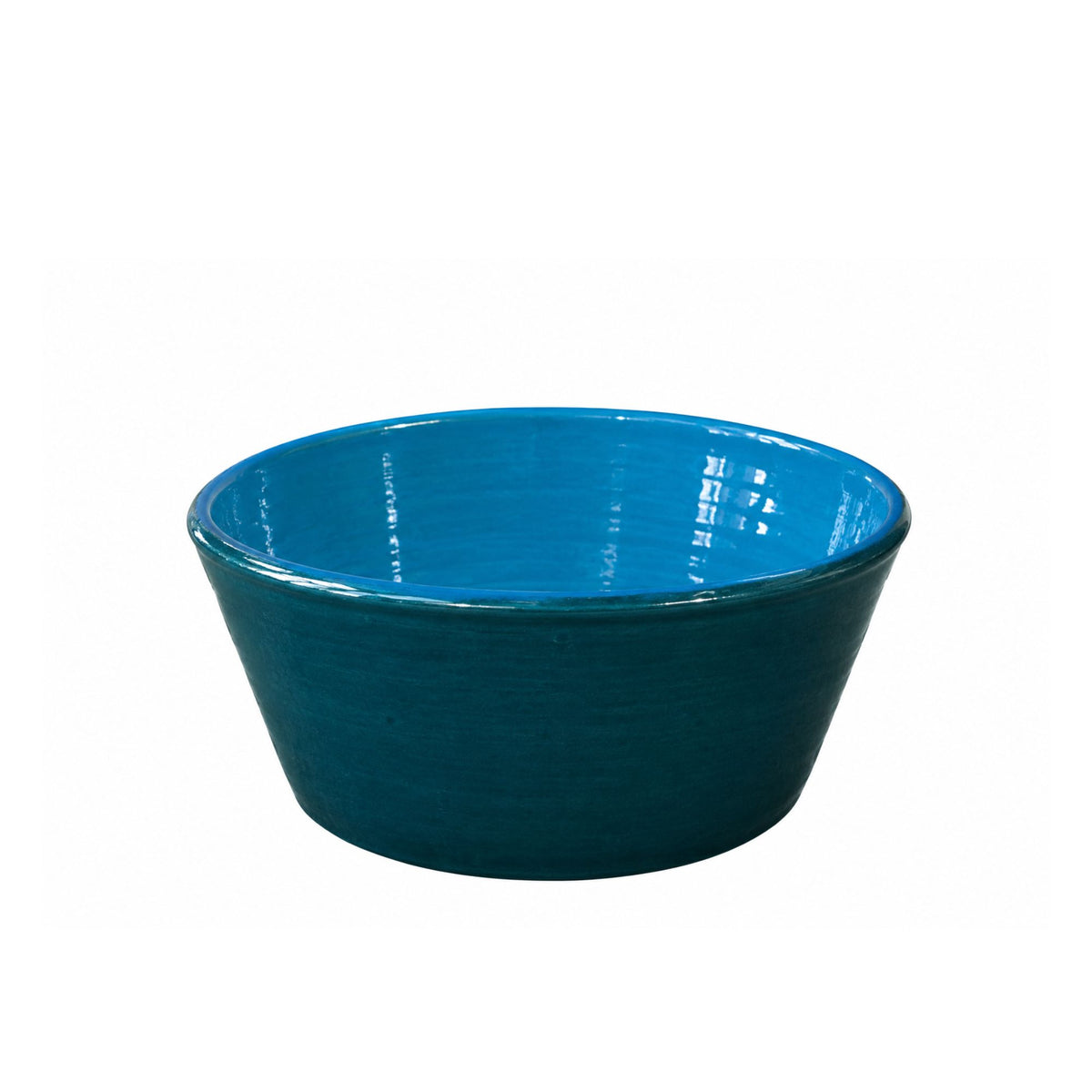 Petit saladier céramique bicolore Bleu cobalt/Bleu roi Ø21cm