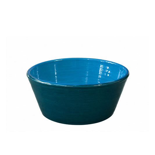 Petit saladier céramique bicolore Bleu cobalt/Bleu roi Ø21cm