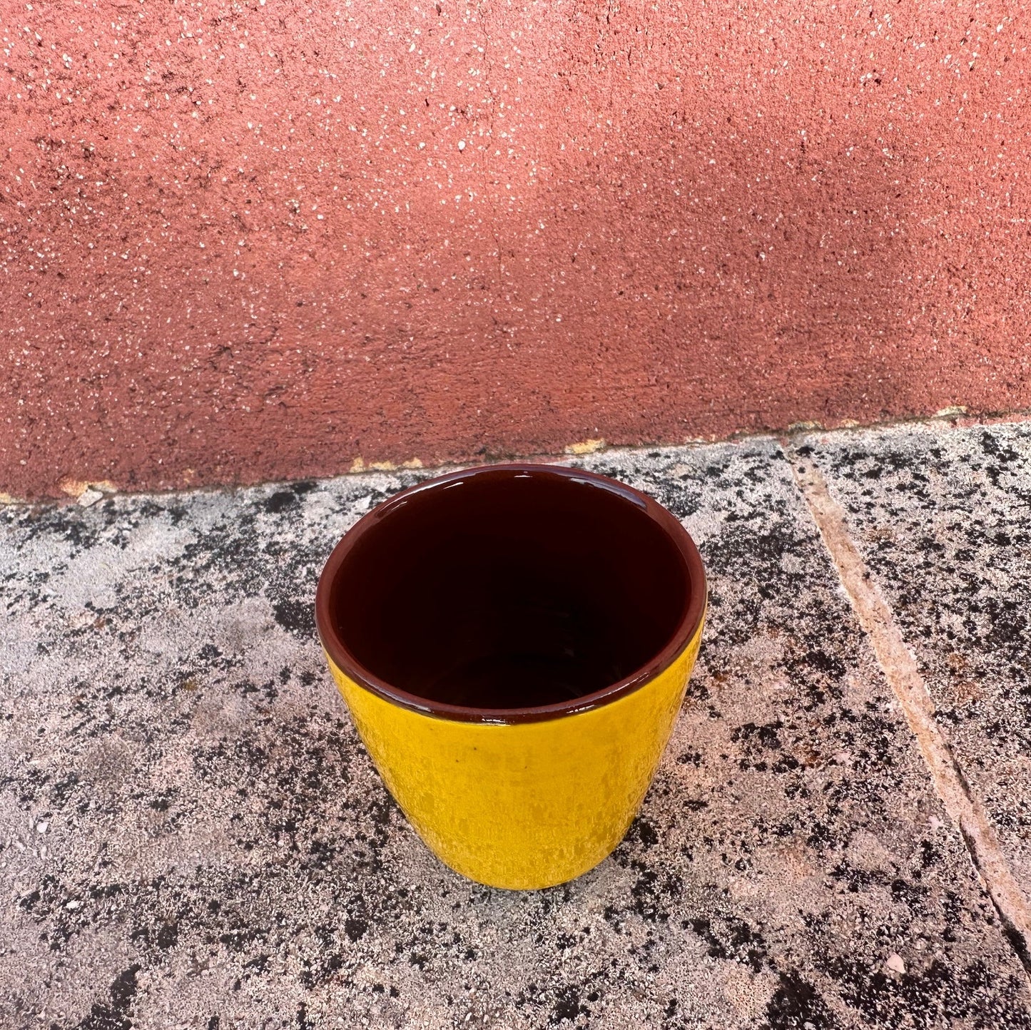 Tasse à expresso Céramique Bicolore Jaune citron/Café