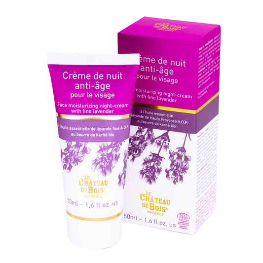 Crème de nuit anti-âge Visage BIO huile essentielle de lavande AOP 50ml