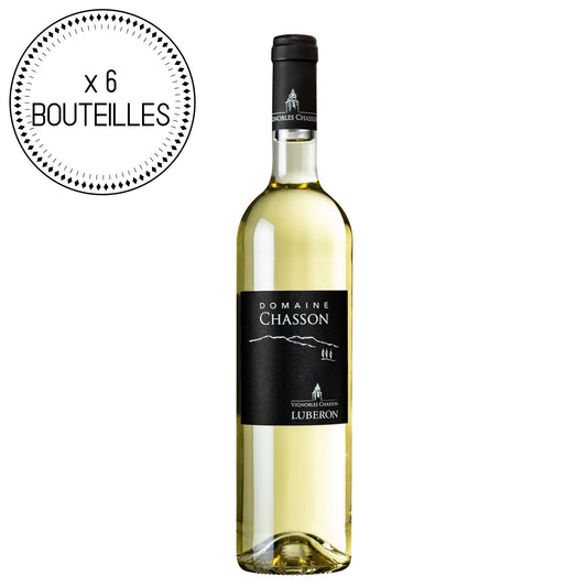 6 bouteilles de vin 75cl Luberon Blanc "Domaine Chasson" 2020 Vin blanc Vignoble Chasson - Chateau Blanc - The Best of Provence
