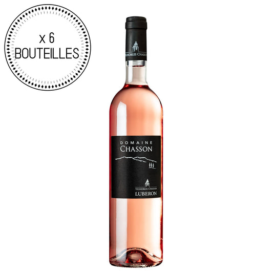 6 bouteilles de vin 75cl Luberon Rosé "Domaine Chasson" 2020 vin rosé Vignoble Chasson - Chateau Blanc - The Best of Provence