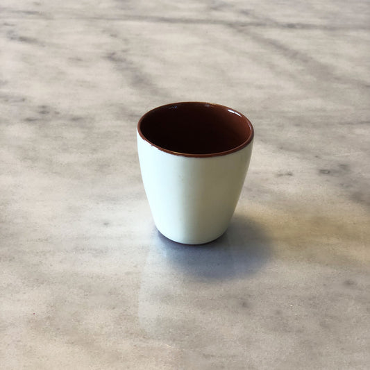 Tasse à expresso Céramique Bicolore Blanc/Café