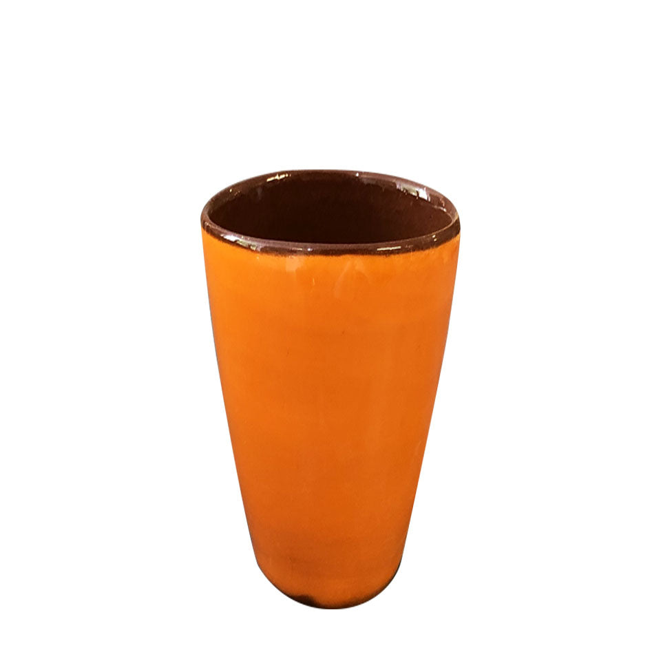 Grande Tasse Avec Sous-tasse Vintage Années 70 - Marron, Blanc, Orange, Design Rétro