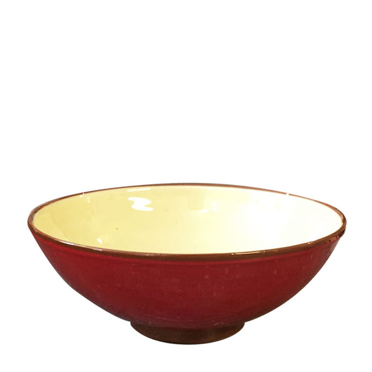 Grande coupelle céramique bicolore Rouge/Blanc Ø17,5cm