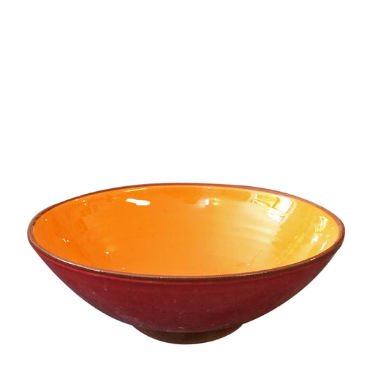Grande coupelle céramique bicolore Orange/Rouge Ø17,5cm