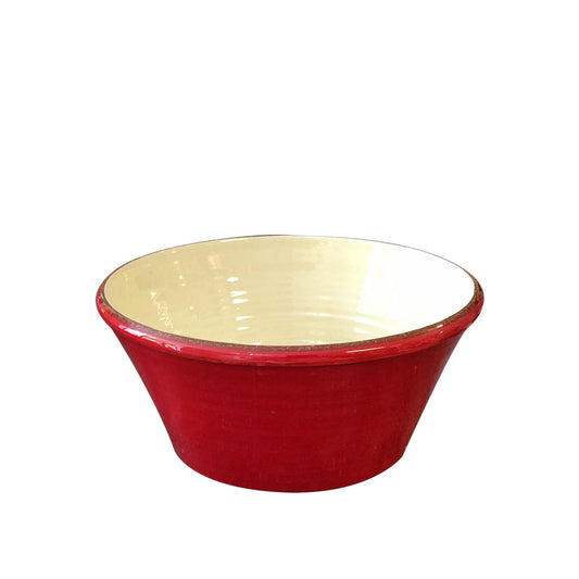 Petit saladier céramique bicolore Rouge/Blanc Ø21cm