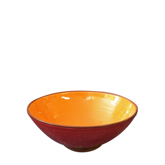 Petite coupelle céramique bicolore Rouge/Orange Ø14,5cm