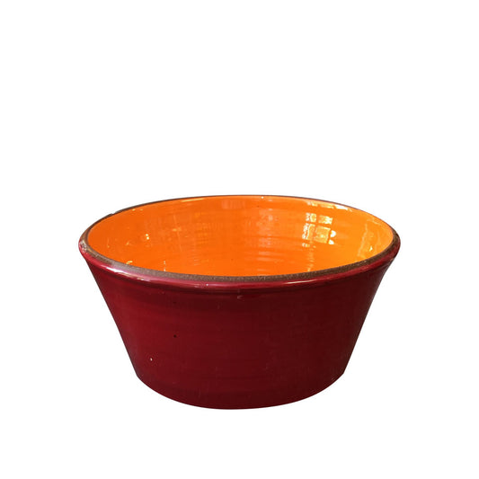 Petit saladier céramique bicolore Rouge/Orange Ø21cm