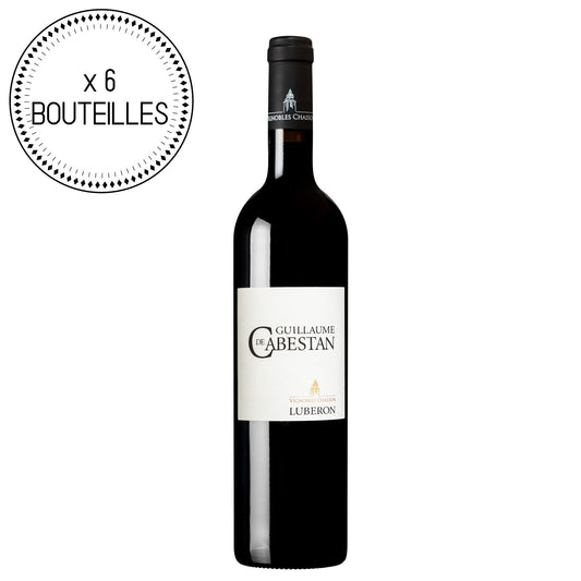 6 bouteilles de vin 75cl Luberon Rouge "Guillaume de Cabestan" 2021
